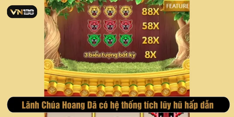 Lãnh Chúa Hoang Dã có hệ thống tích lũy hũ hấp dẫn