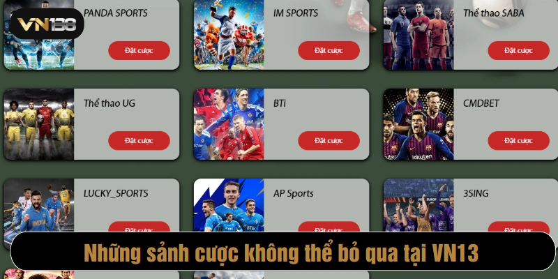 Những sảnh cược không thể bỏ qua tại VN138
