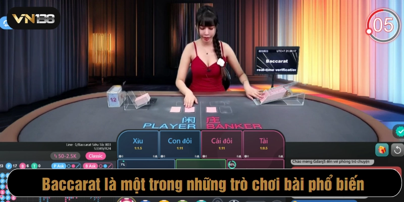 Baccarat là một trong những trò chơi bài phổ biến
